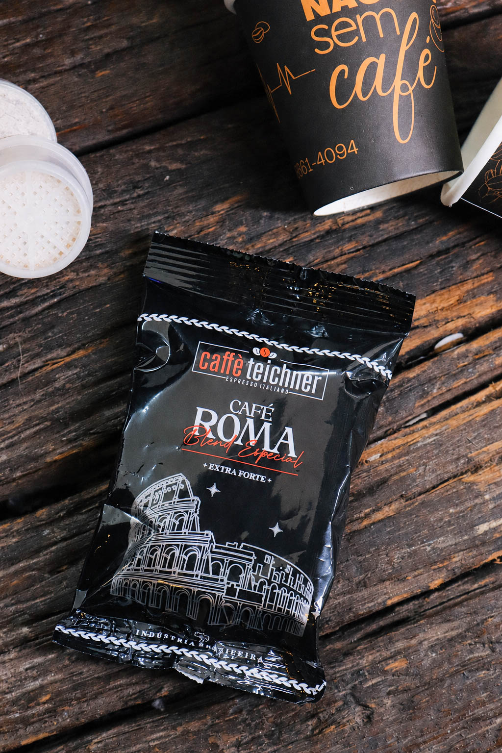 Embalagem do Café Roma Extra Forte Caffè Teichner